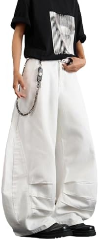 Baggy Barrel Jeans for Men Wide Leg Y2K Pants