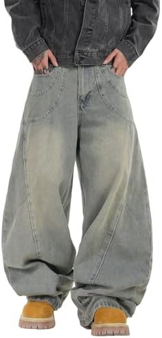 Baggy Jeans Men Wide Leg Denim Pants