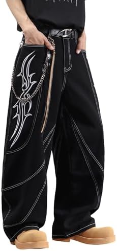Men's Hip-hop Embroidered Baggy Jeans Loose