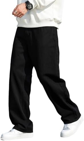Men's Wide Leg Regual Fit Jeans Hip Hop Pants
